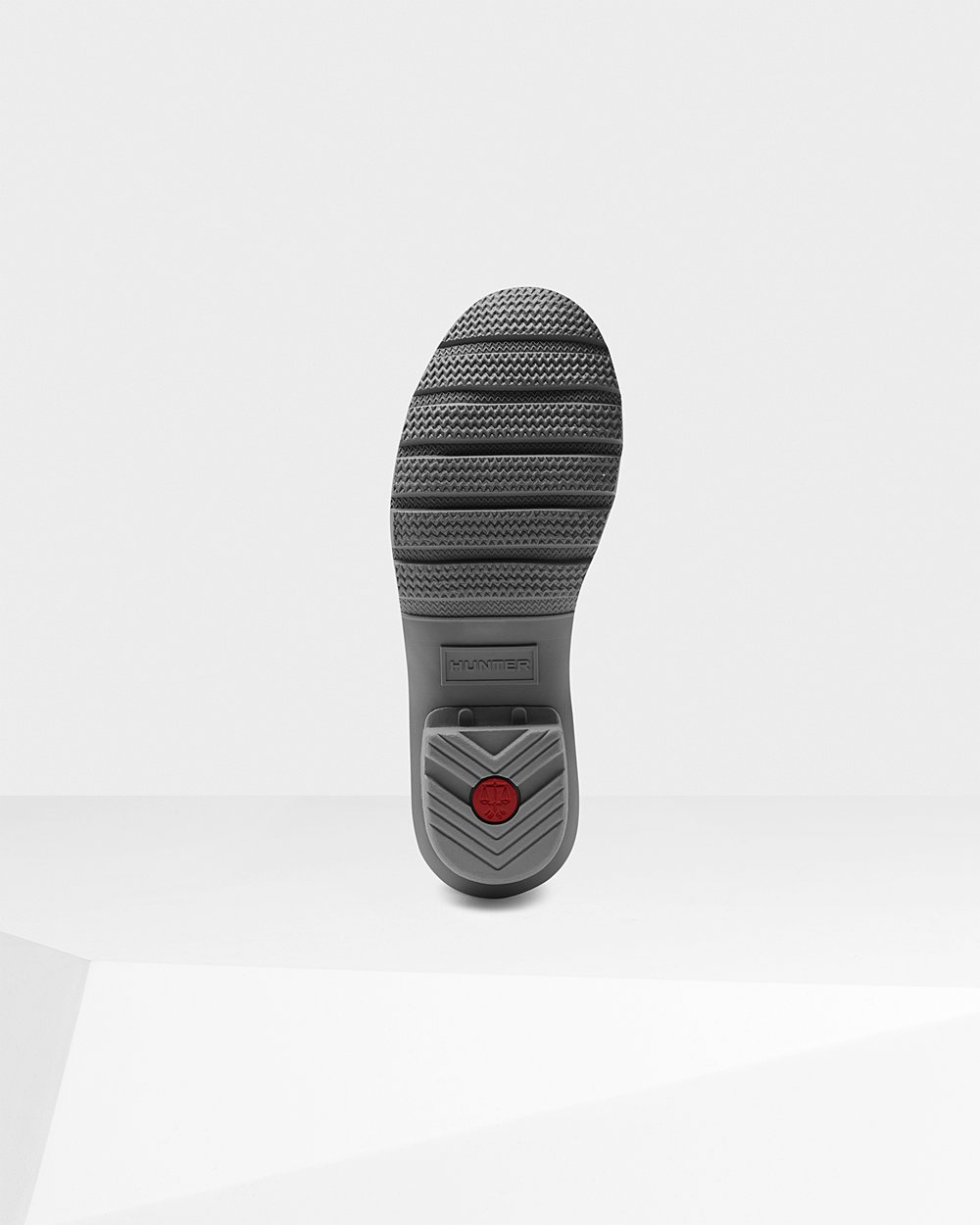 Womens Tall Rain Boots - Hunter Original Exploded Logo Texture (76ITBUCMD) - Grey